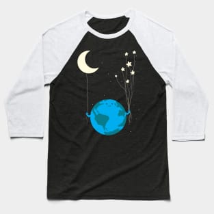 Under The Moon And Stars Baseball T-Shirt